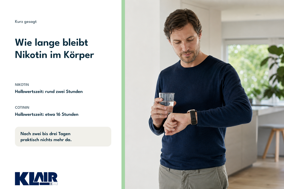 Wie lange bleibt Nikotin im Körper