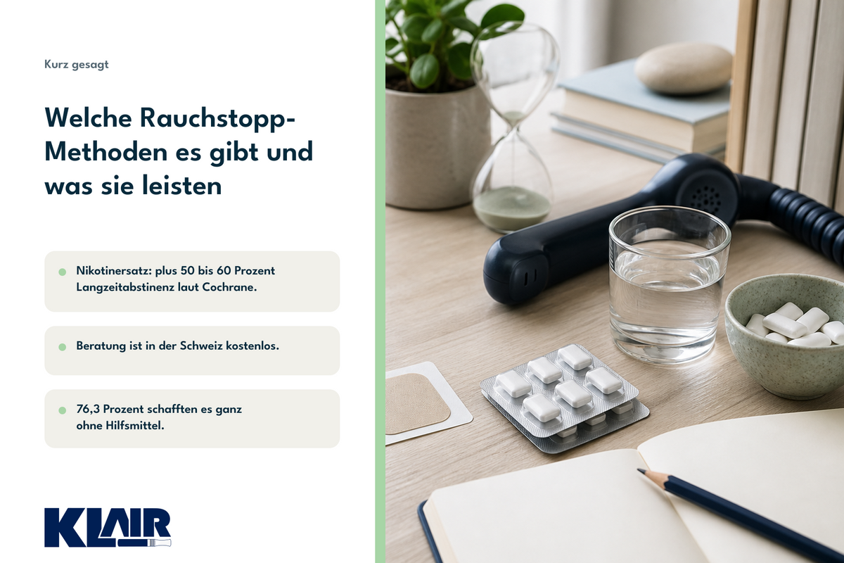 Welche Rauchstopp-Methoden es gibt und was sie leisten