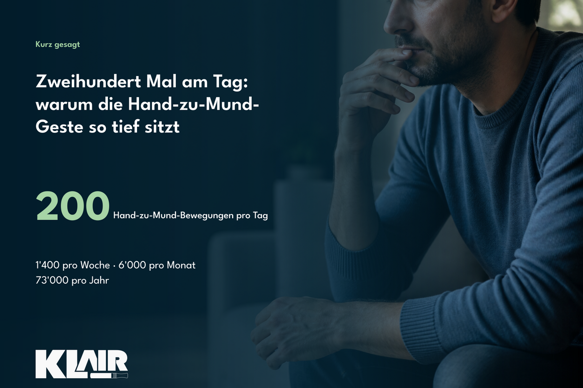 Zweihundert Mal am Tag: warum die Hand-zu-Mund-Geste so tief sitzt