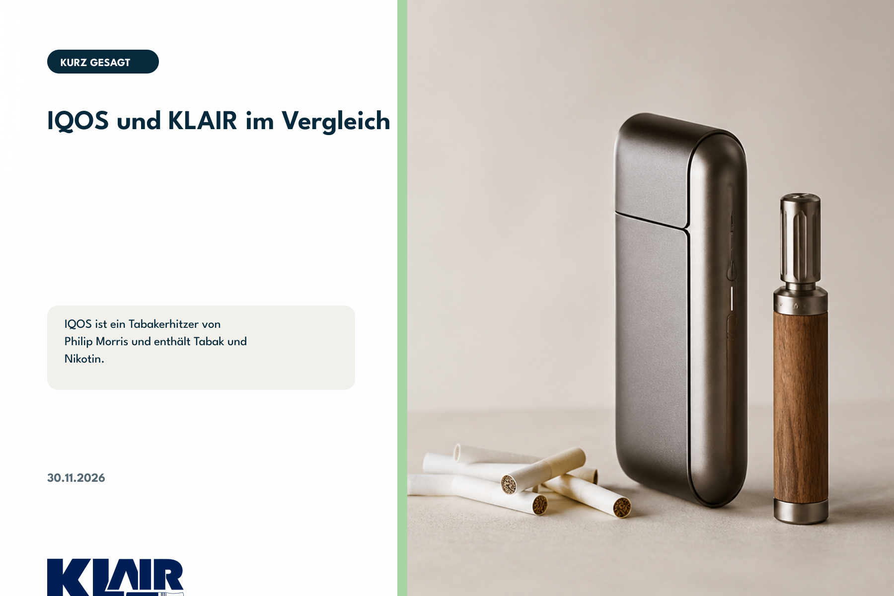 IQOS und KLAIR im Vergleich