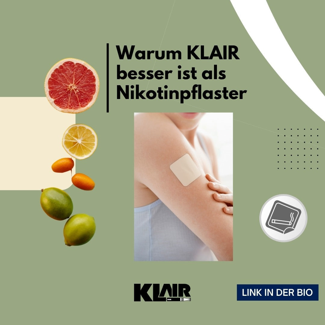 Warum KLAIR besser ist als Nikotinpflaster