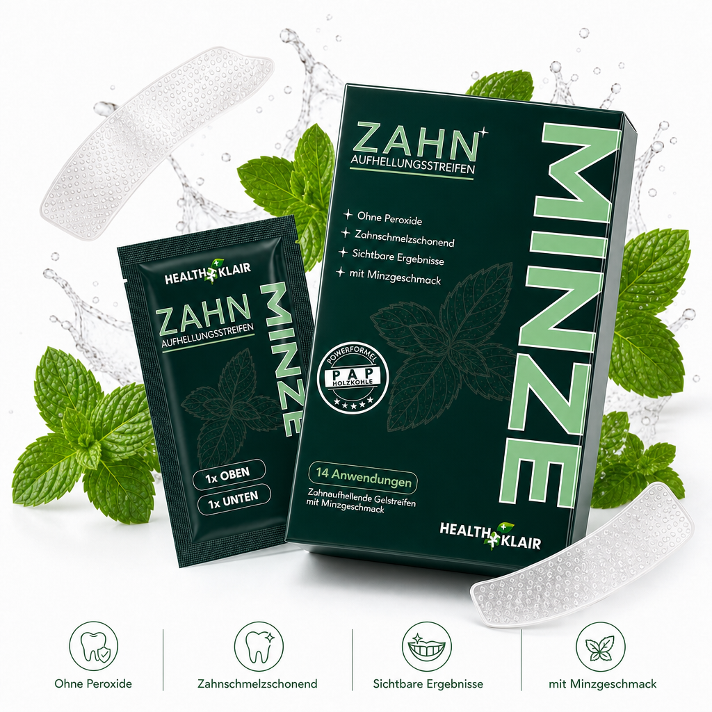 HEALTHKLAIR Whitening Strips Minze