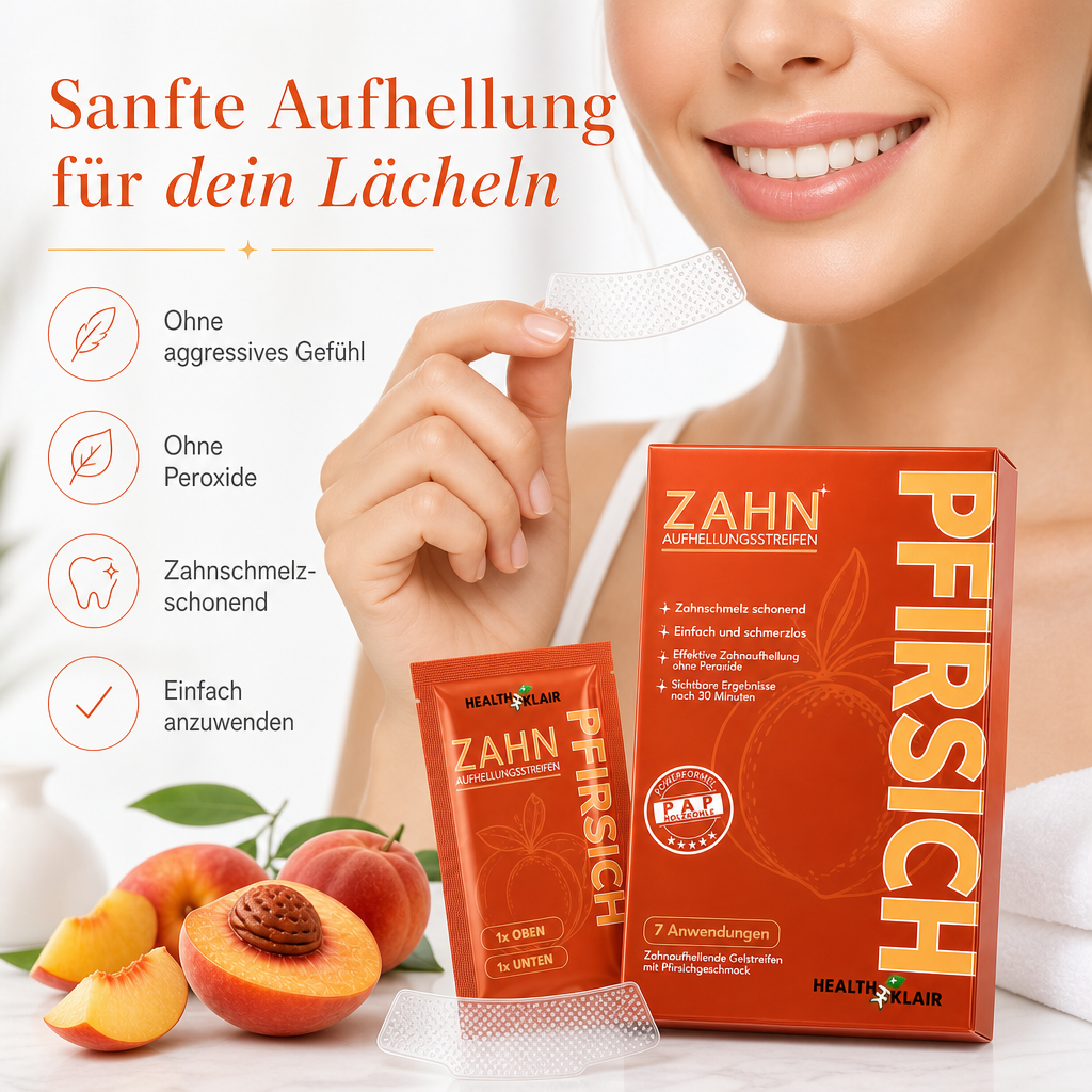 HEALTHKLAIR Whitening Strips Pfirsich