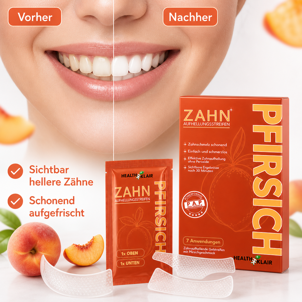 HEALTHKLAIR Whitening Strips Pfirsich