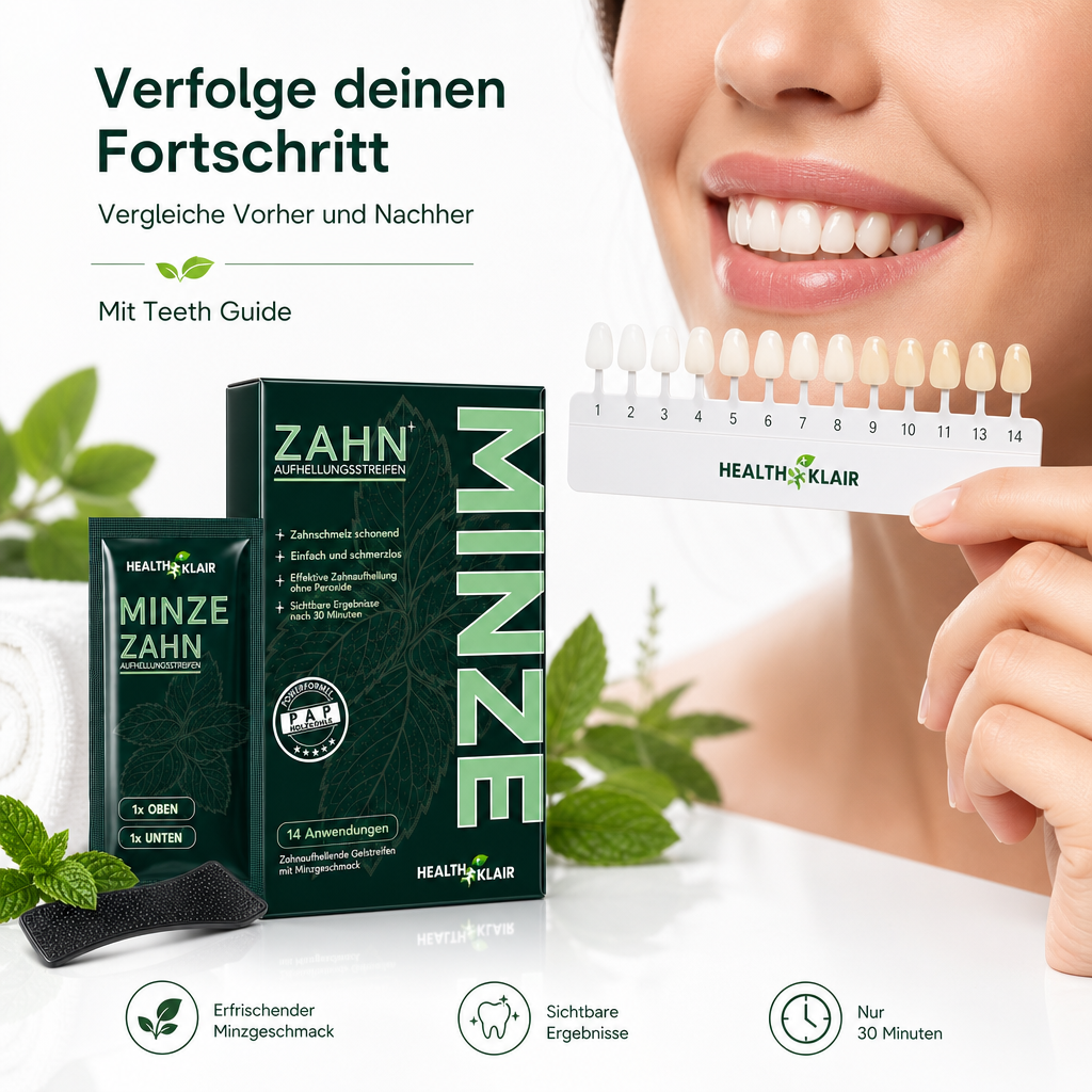 HEALTHKLAIR Whitening Strips Minze
