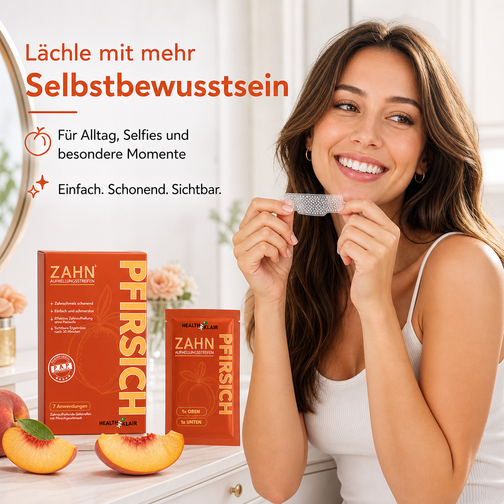 HEALTHKLAIR Whitening Strips Pfirsich