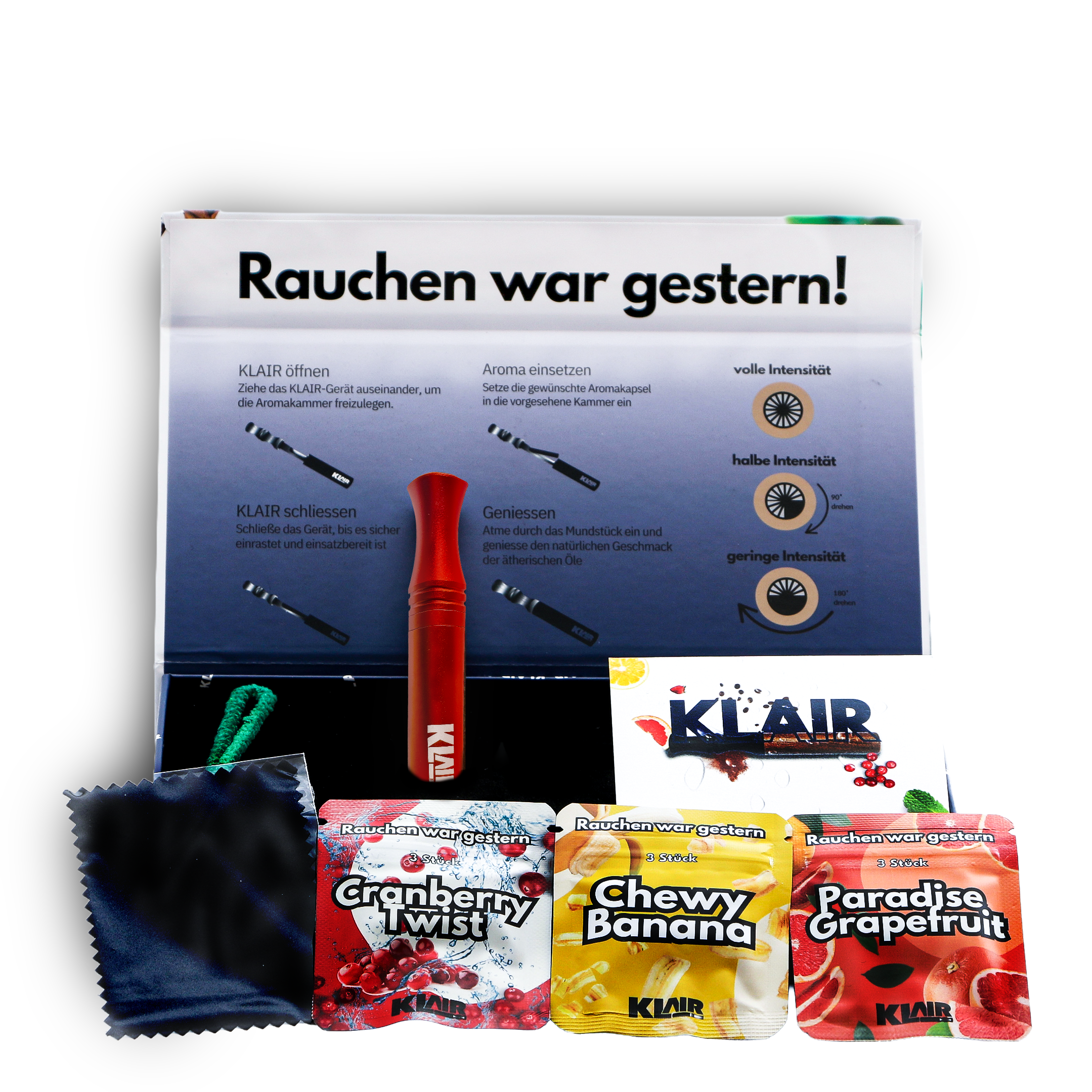 KLAIR Rot Metallic Starterset 1 Monat