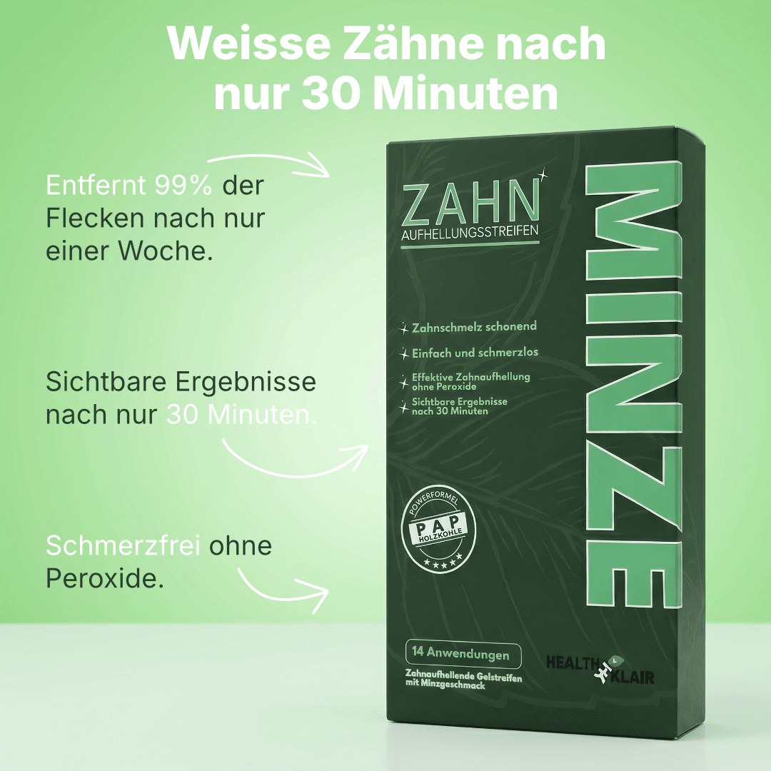 HEALTHKLAIR Whitening Strips Minze