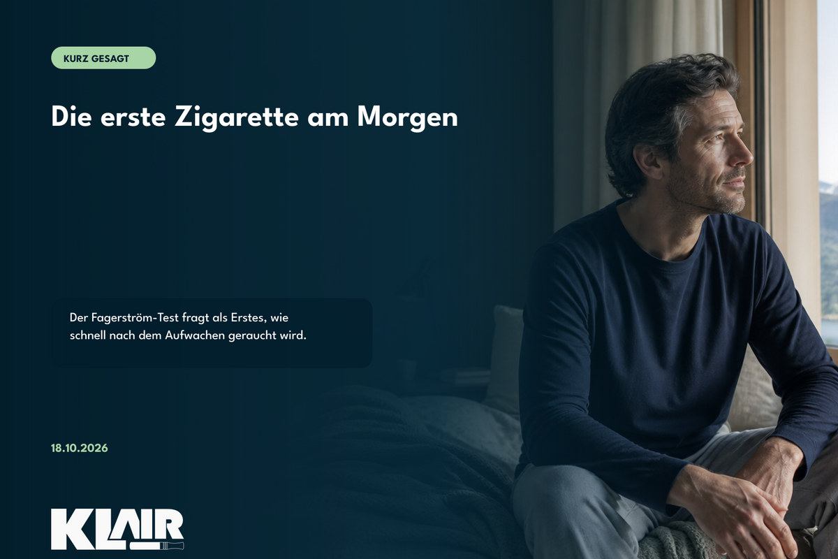 Die erste Zigarette am Morgen