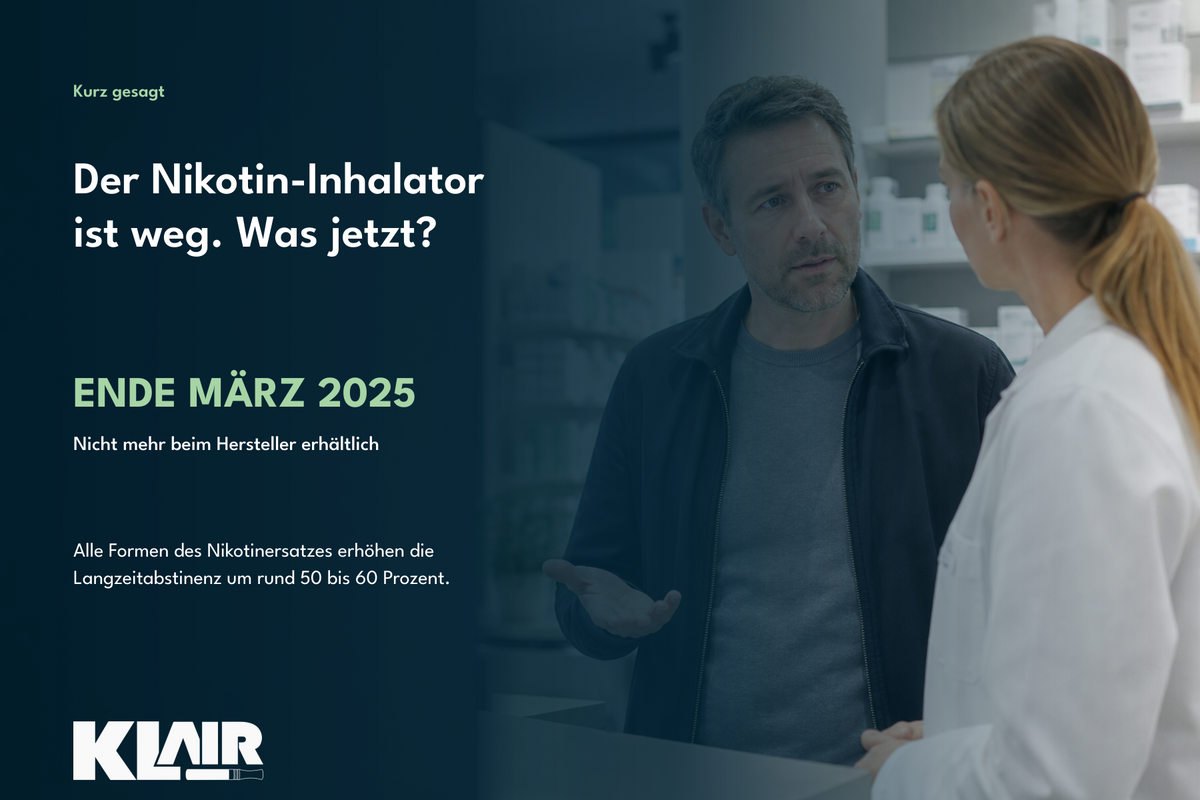Der Nikotin-Inhalator ist weg. Was jetzt?