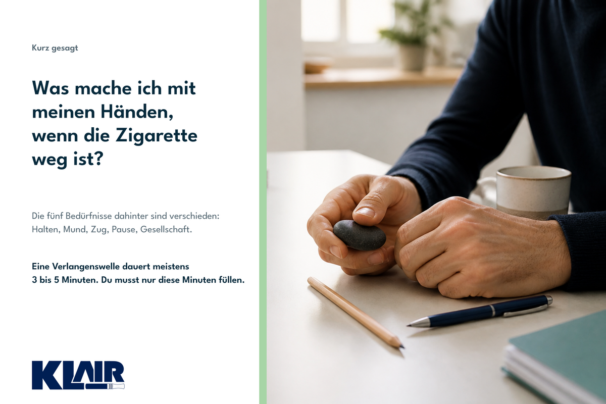 Was mache ich mit meinen Händen, wenn die Zigarette weg ist?
