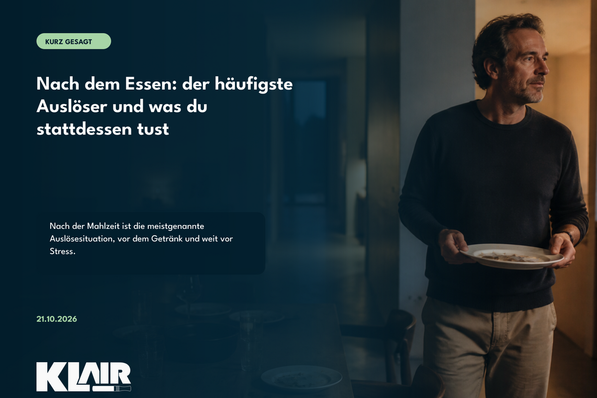 Nach dem Essen: der häufigste Auslöser und was du stattdessen tust