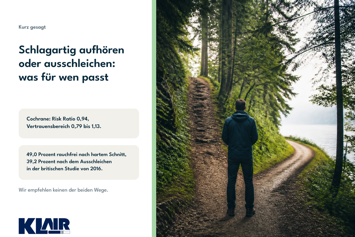 Schlagartig aufhören oder ausschleichen: was für wen passt