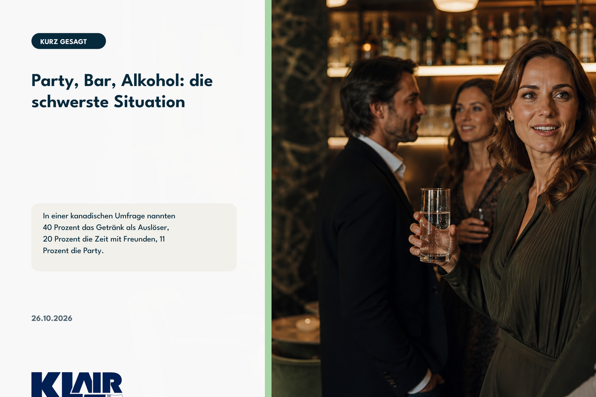 Party, Bar, Alkohol: die schwerste Situation