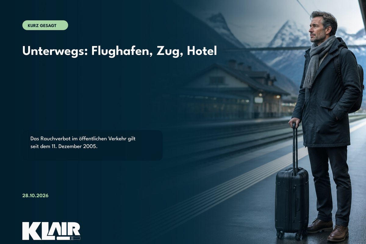 Unterwegs: Flughafen, Zug, Hotel