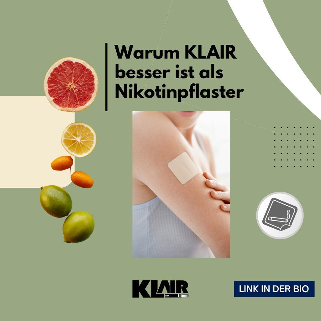 Warum KLAIR besser ist als Nikotinpflaster