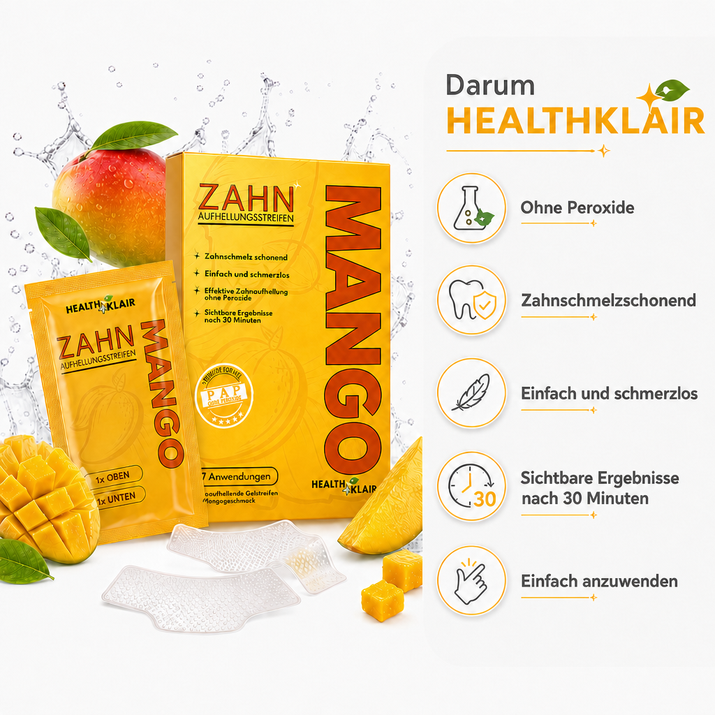 HEALTHKLAIR Whitening Strips Mango