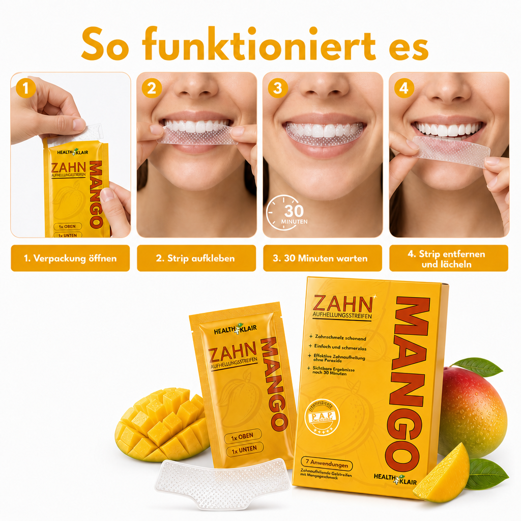 HEALTHKLAIR Whitening Strips Mango
