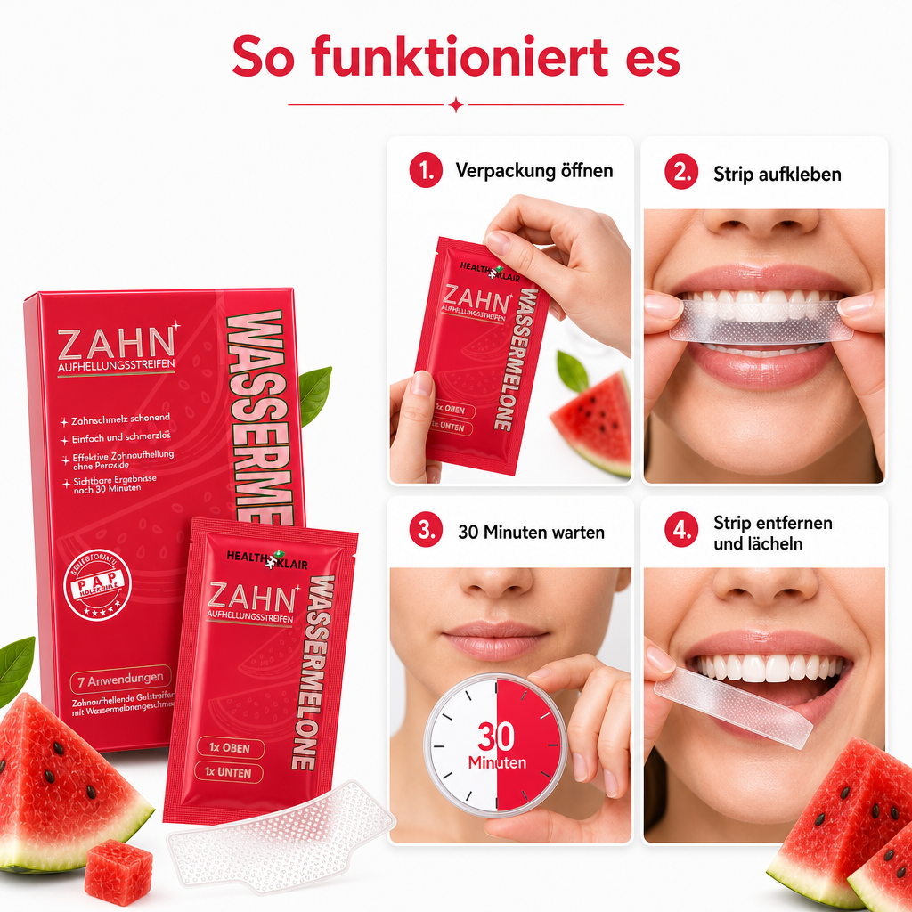 HEALTHKLAIR Whitening Strips Wassermelone