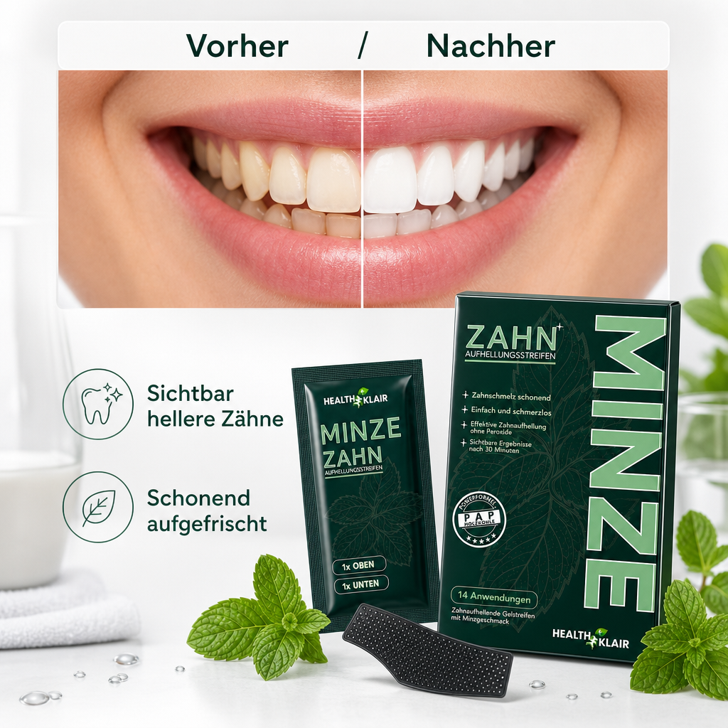 HEALTHKLAIR Whitening Strips Minze