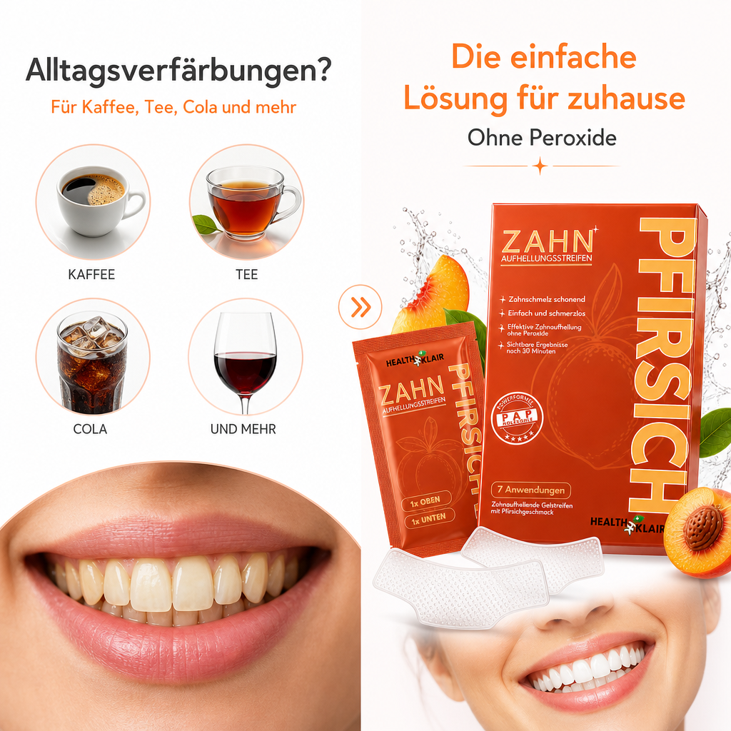 HEALTHKLAIR Whitening Strips Pfirsich