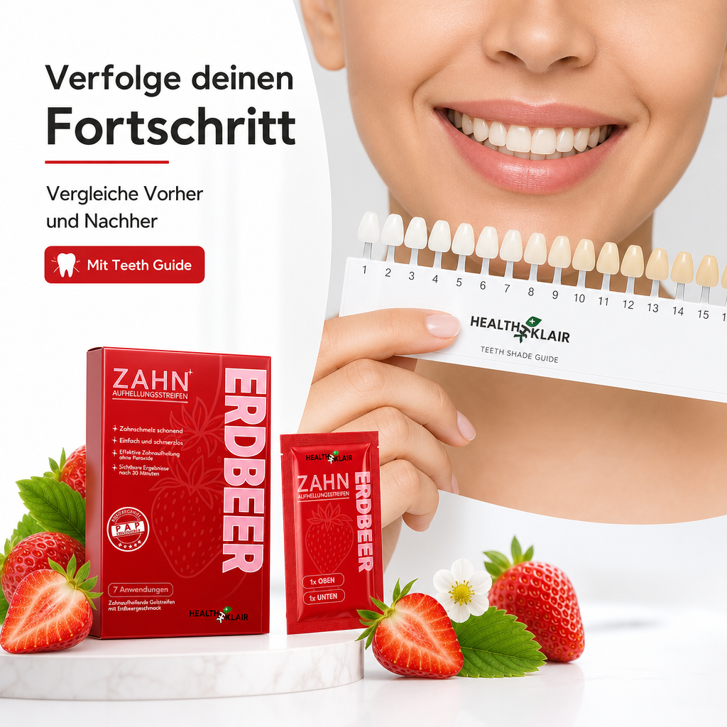 HEALTHKLAIR Whitening Strips Erdbeere