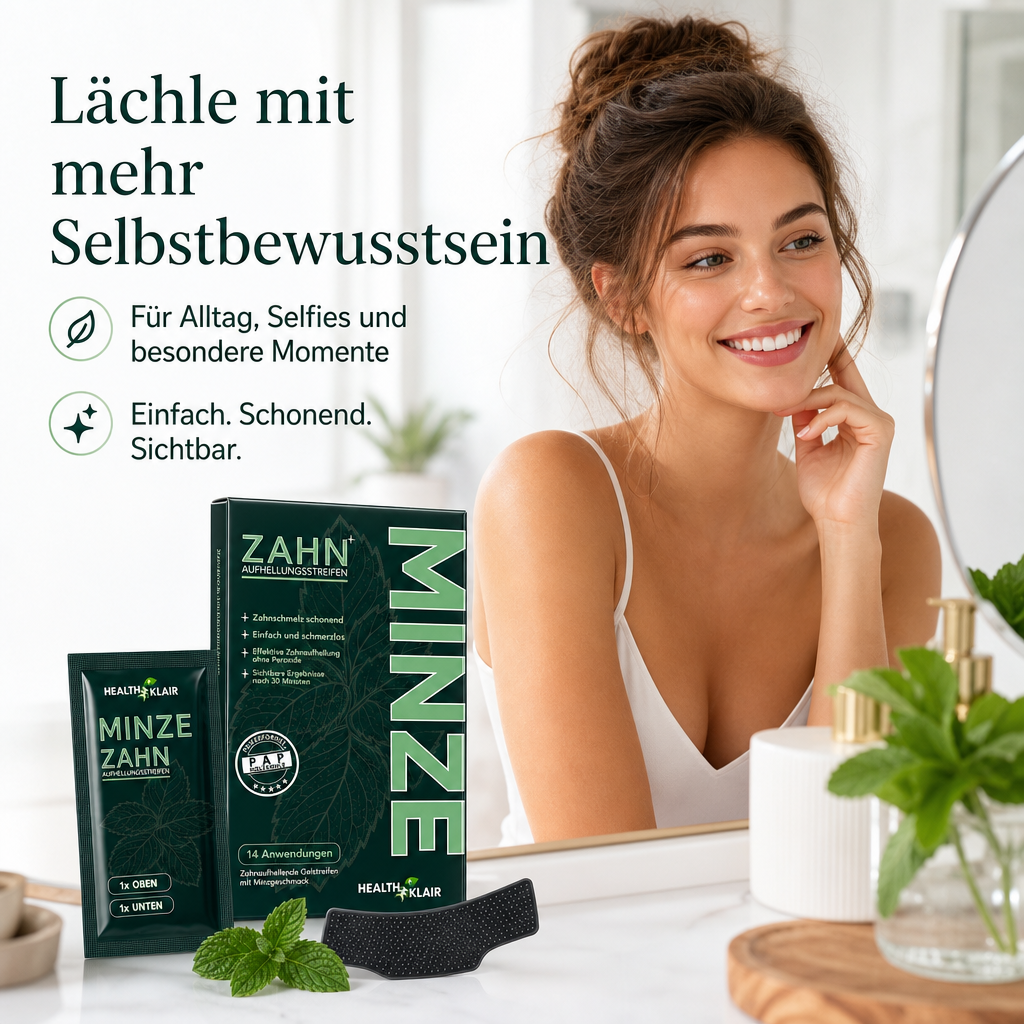 HEALTHKLAIR Whitening Strips Minze
